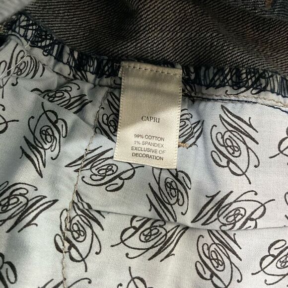 WHITE HOUSE BLACK MARKET Noir Capri Ombré Jeans - Picture 5 of 5